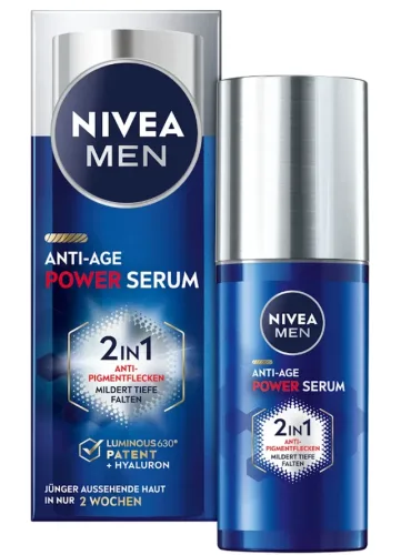 NIVEA MEN, NIVEA MEN Anti-Age Hyaluron 2in1 Power Serum Gesichtsserum 30 ml