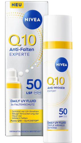 Nivea, Nivea - Q10 Anti-Falten Daily UV Fluid LSF 50, 40 ml