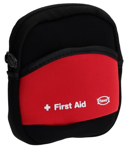 FLAWA Freizeit-Apotheke im Neopren-Etui schwarz/rot (1 Set)