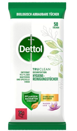 Dettol, DETTOL Hygiene Reinigungst&uuml;cher 3238149 Wasserlilie 50 St&uuml;ck