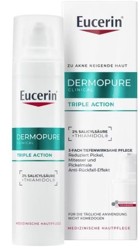 Eucerin - DERMOPURE CLINICAL Triple Action - 3-Fach Tiefenwirksame Pflege, 40 ml