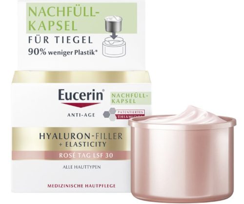 Eucerin - Hyaluron-Filler + Elasticity Tagespflege Rose LSF 30 Nachfüllkapsel, 50 ml