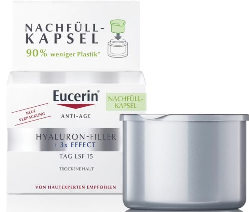 Eucerin - Hyaluron-Filler Tag trockene Haut LSF 15 Nachfüllkapsel, 50 ml