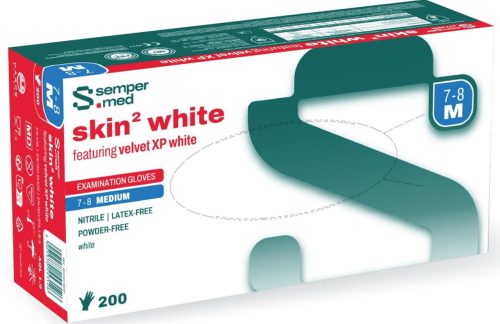 sempermed skin² white Nitril-Untersuchungshandschuh, Grösse M, Breite 95mm (200 Stk)