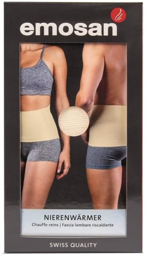 Emosan Ultra Nierenwärmer Velcro, grau, Umfang 87-98cm (1 Stk)