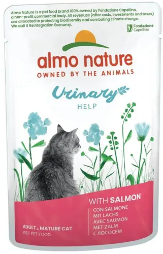 Almo Nature Urinary Help mit Lachs, Nassfutter für Katzen (70g)