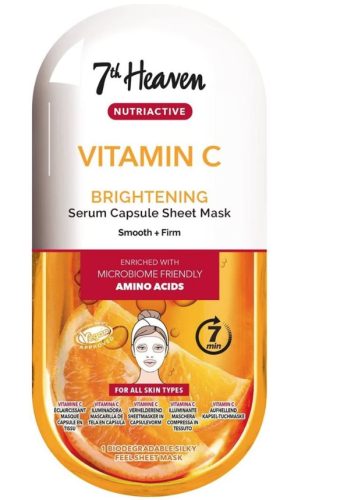7th Heaven Vitamin C Nutriactive Brightening Sheet Mask mit Aminosäuren (10ml)