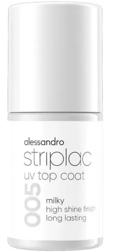 Alessandro, Alessandro - Striplac UV Top Coat Milky, 6.5 ml