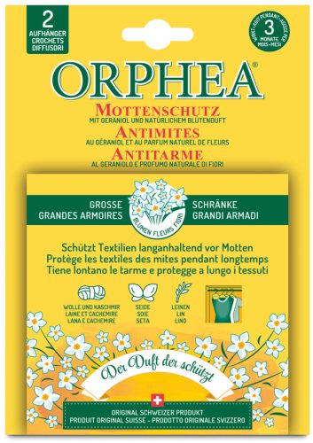ORPHEA, Orphea Mottenschutz Aufhänger Blüten | 2 Stück