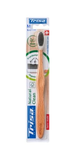 Trisa Natural Clean Holzzahnbürste medium (1 Stk)