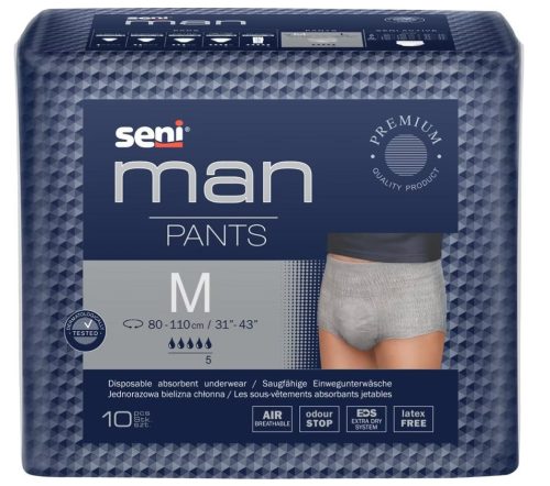 Seni Man Pants, Grösse M, Hüftumfang 80-110cm (10 Stk)