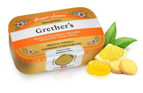 Grether's Ingwer-Zitrone Pastillen, zuckerfrei (110g)