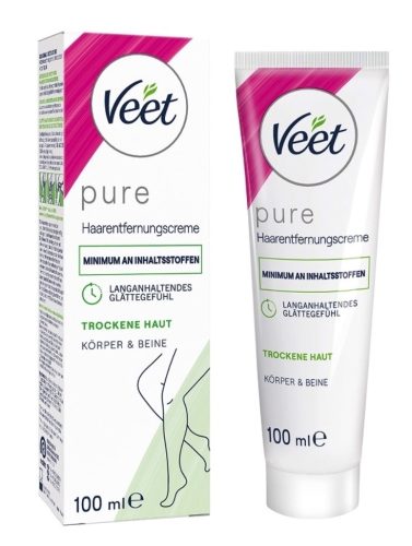 Veet Pure Enthaarungscreme Körper & Beine, trockene Haut (100ml)