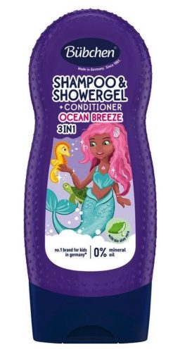 Bübchen Kids 3in1 Shampoo, Duschgel und Spülung, Meereszauber (230ml)