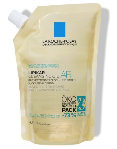 La Roche Posay - Lipikar Dusch- und Badeöl AP+ Nachfüllpack, Lipikar Duschöl AP Refill, 400 ml