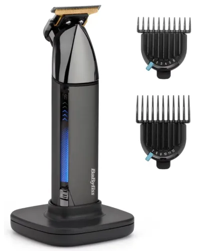 Babyliss, BaByliss Bartschneider "BaByliss Super-X Metal Barttrimmer, Bartschneider, wasserdicht, T996E" 2 Aufsätze Japanischer Stahl, 2 Kammaufsätze mit 6 Positionen 1–6mm, kabellos