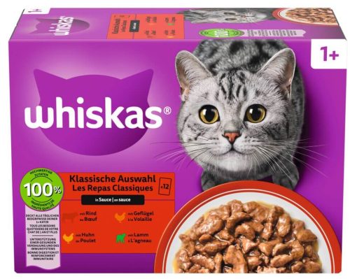 whiskas, Whiskas Multipack 1+ Klassische Auswahl in Sauce 12x85 g