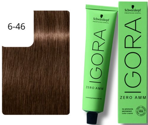 Schwarzkopf Professional, Schwarzkopf Professional Igora Zero Amm 6-46 Dark Blonde Beige Chocolate 60ml