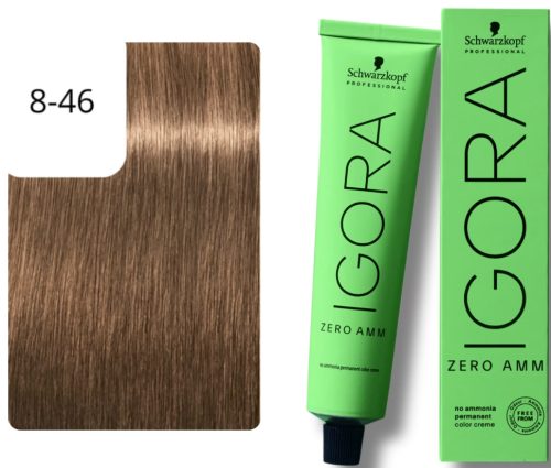 Schwarzkopf Professional, Schwarzkopf Professional Igora Zero Amm 8-46 Light Blonde Beige Chocolate 60ml