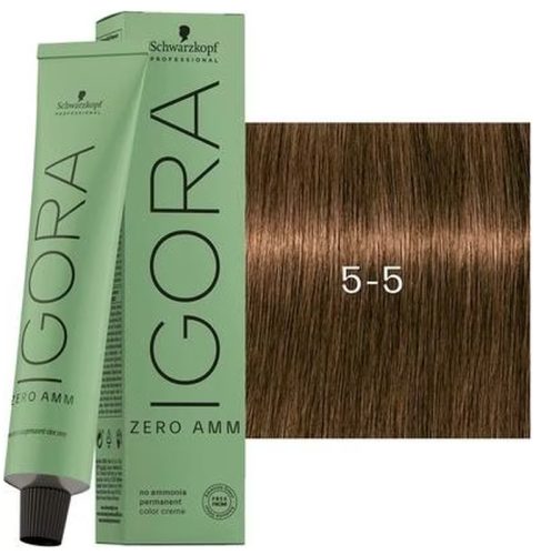 Schwarzkopf Professional, Schwarzkopf Professional Igora Zero Amm 5-5 Light Brown Gold 60ml