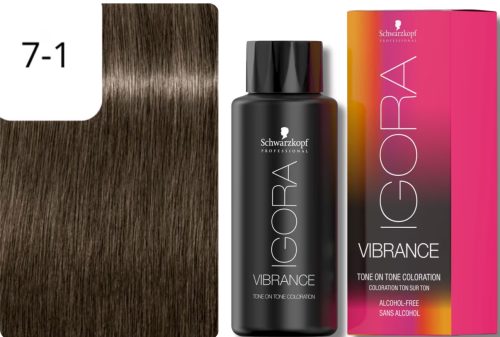 Schwarzkopf Professional, Schwarzkopf Professional Igora Vibrance 7,1 Medium Blonde Ash Gray 60ml