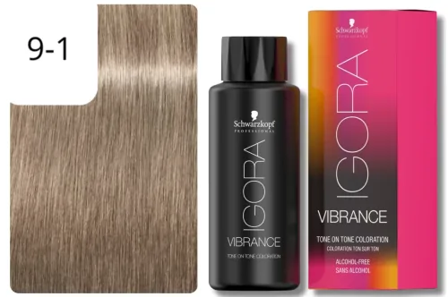 Schwarzkopf Professional, Schwarzkopf Professional Igora Vibrance 9,1 Extra Light Blonde Cendré 60ml