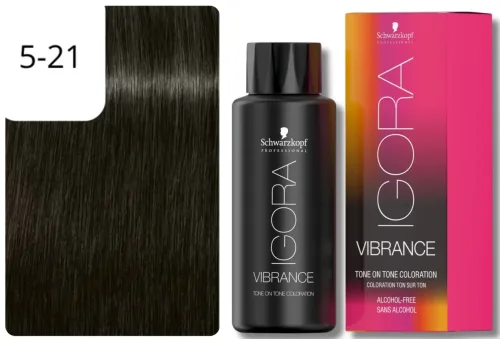 Schwarzkopf Professional, Schwarzkopf Professional Schwarzkopf ?Igora Vibrance 5-21 Hellbraun Asch Cendré 60ml