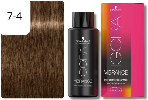 Schwarzkopf Professional, Schwarzkopf Professional Igora Vibrance 7-4 Medium Blonde Beige 60ml