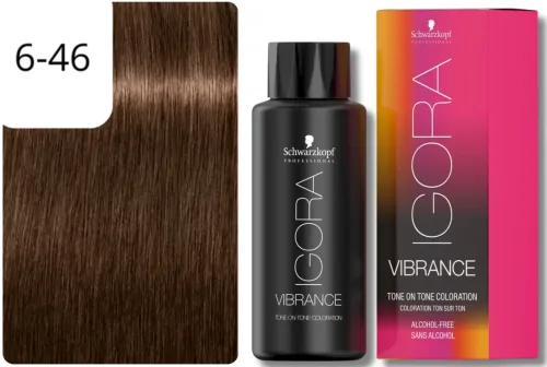 Schwarzkopf Professional, Schwarzkopf Professional Igora Vibrance 6-46 Dark Blonde Beige Chocolate 60ml