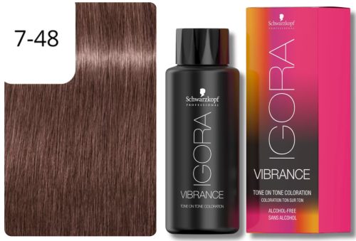 Schwarzkopf Professional, Schwarzkopf Professional Igora Vibrance 7,48 Hellblond Beige Rot 60ml