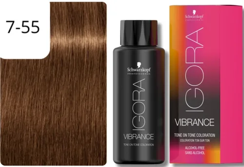 Schwarzkopf Professional, Schwarzkopf Professional Schwarzkopf ?Igora Vibrance 7-55 Mittelblond Gold Extra 60ml