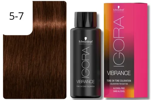 Schwarzkopf Professional, Schwarzkopf Professional Igora Vibrance 5,7 Light Brown Copper 60ml