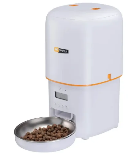 Ferplast Risto Pet Futterautomat, Füllmenge 4 Liter, für Hunde und Katzen (1 Stk)