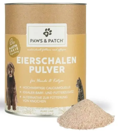 Paws & Patch Eierschalen Pulver für Hunde und Katzen (350g)