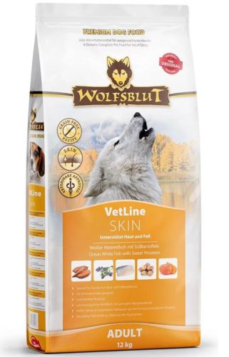 Wolfsblut, WOLFSBLUT Adult VetLine Skin, Weißer Meeresfisch 12 kg