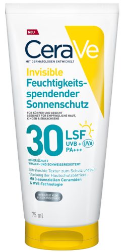 CeraVe - Invisible Feuchtigkeitsspendender Sonnenschutz LSF 30, 75 ml