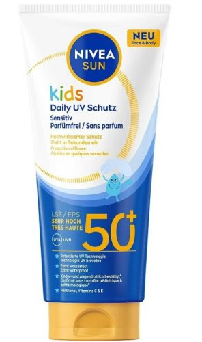 NIVEA SUN, NIVEA SUN - Kids Daily UV Schutz Sensitiv Parfümfrei FPS 50+, 100  ml
