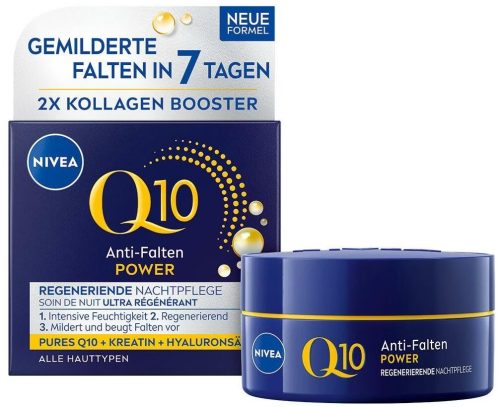 Nivea, NIVEA Q10 Anti-Falten POWER Regenerierende Nachtcreme 50 ml Damen