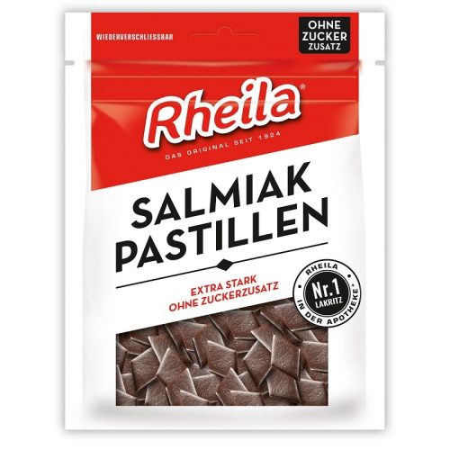 Rheila Salmiak Pastillen, ohne Zuckerzusatz (90g)