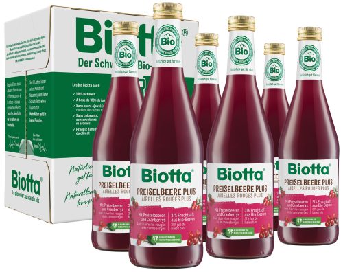 Biotta Preiselbeere Plus (6x5 Deziliter)