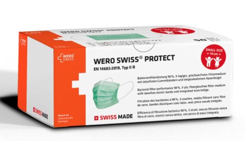 WERO SWISS Protect Einweg-Mundschutz Typ IIR Small Size (50 Stk)
