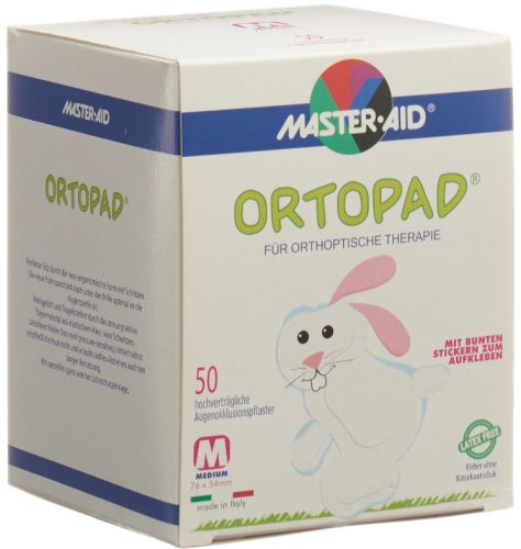 ORTOPAD Occlusionspflaster Medium Weiss 2-4J. 76x54mm (50 Stk)
