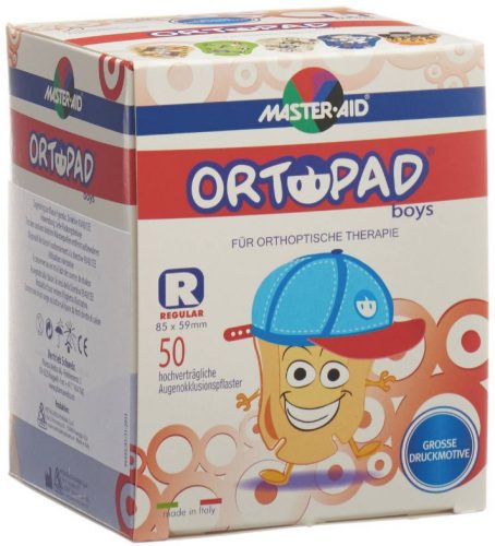 ORTOPAD Occlusionspflaster Regular Boys ab 4J. 85x59mm (50 Stk)