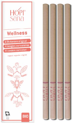 HOPIsana, HOPISANA Ohrenkerzen rosa Wellness 4 Stk