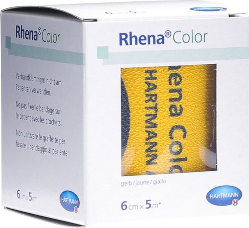 Rhena Color Elastische Binden 6cmx5m gelb (1 Stk)