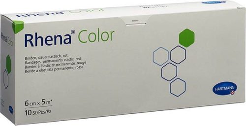 Rhena Color Elastische Binde 6cmx5m rot offen (10 Stk)