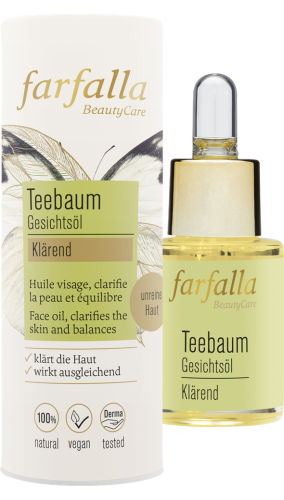 farfalla, farfalla Gesichtsöl Teebaum, klärend, 15ml