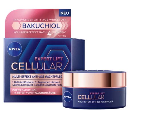Nivea, NIVEA NIVEA MEN Multi-Effekt Anti-Age mit Bakuchiol Nachtcreme 50 ml Damen