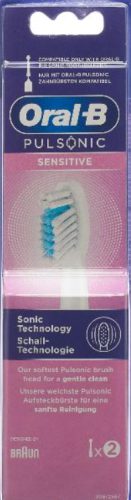 Oral-B, Oral-B Pulsonic Sensitive 2er Ersatzzahnbürsten – Ersatzbürste/Zahnpflege Zubehör – weiss