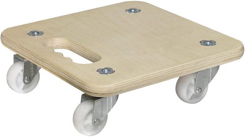 undefined, Transportroller aus Multiplexplatte quadratisch, VE 2 Stk Kunststoff-Räder (hart)